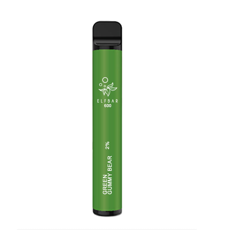 Elf Bar 600 Disposable Vape - 20mg Green Gummy Bear
