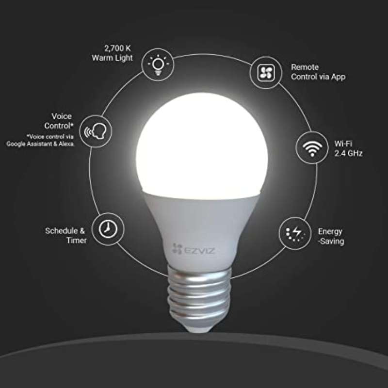 EZVIZ LB1 Dimmable Wi-Fi LED Bulb (White)-Repair Outlet