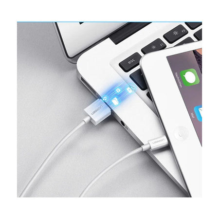 UGREEN USB-A Male to Lightning Male Cable Nickel Plating ABS Shell 2m (White)-Repair Outlet