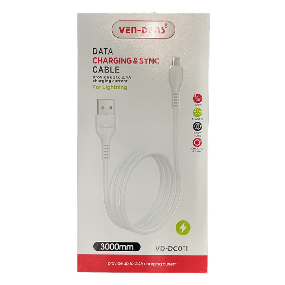Ven-Dens USB to Lightning Sync & Charging Cable 3 Meter-Repair Outlet
