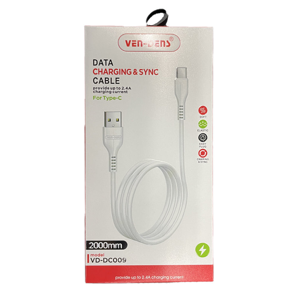 Ven-Dens USB to Type-C Sync & Charging Cable 2 Meter-Repair Outlet